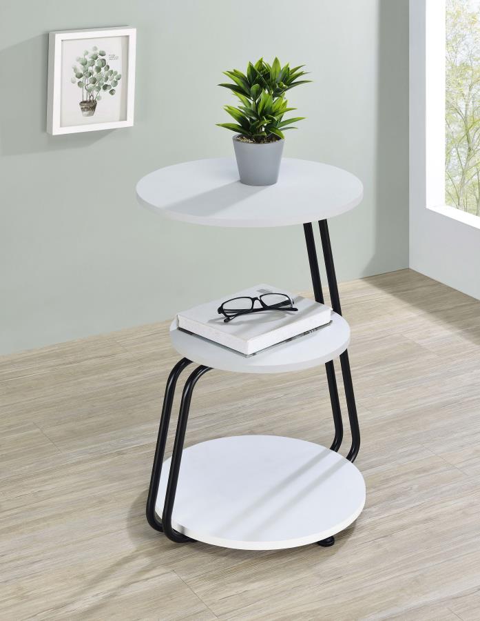 Hilly White Side Table