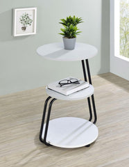 Hilly White Side Table