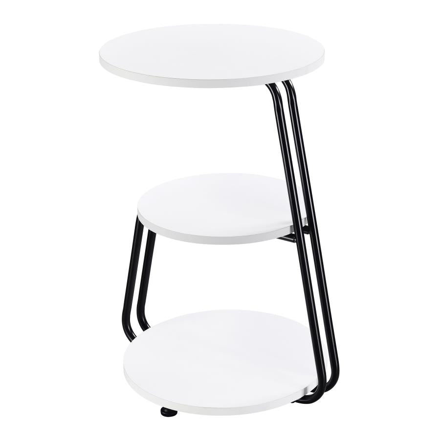 Hilly White Side Table