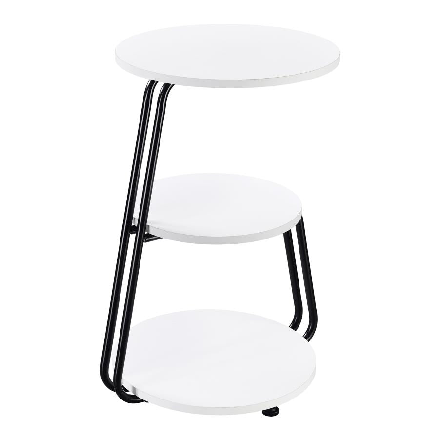 Hilly White Side Table