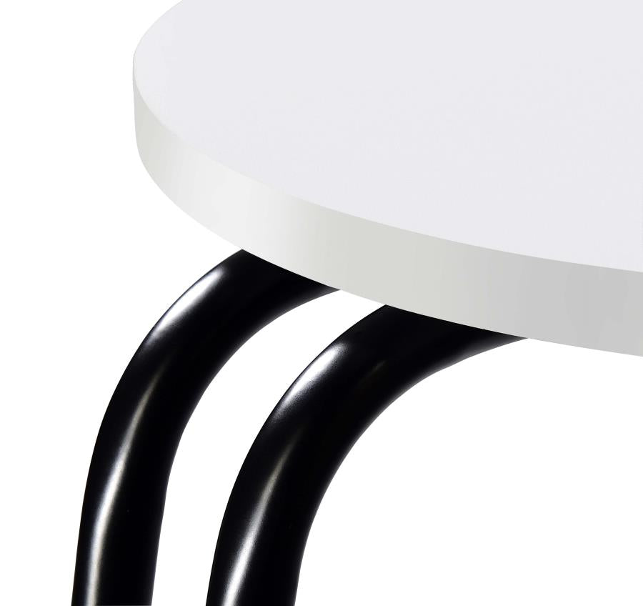 Hilly White Side Table