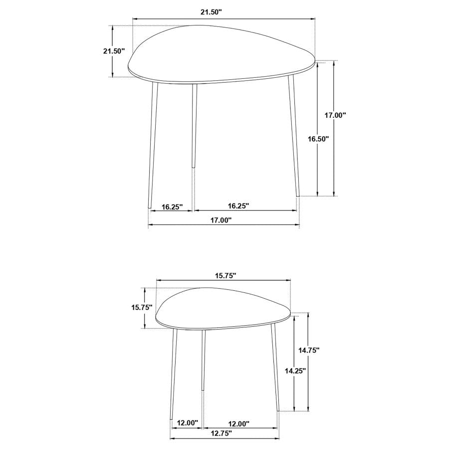 Tobias Black 2 Pc Nesting Table