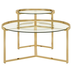 Delia Gold 2 Pc Nesting Coffee Table