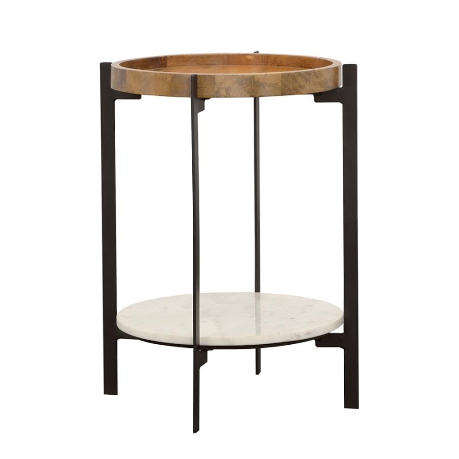 Adhvik Brown Side Table