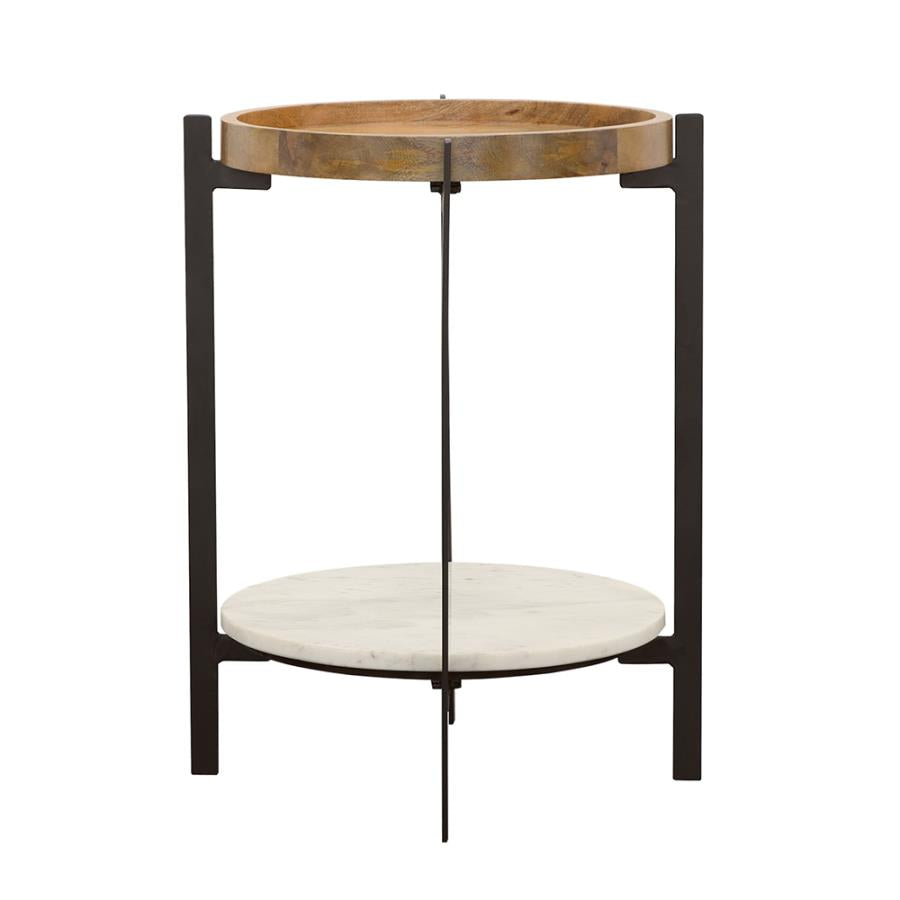 Adhvik Brown Side Table