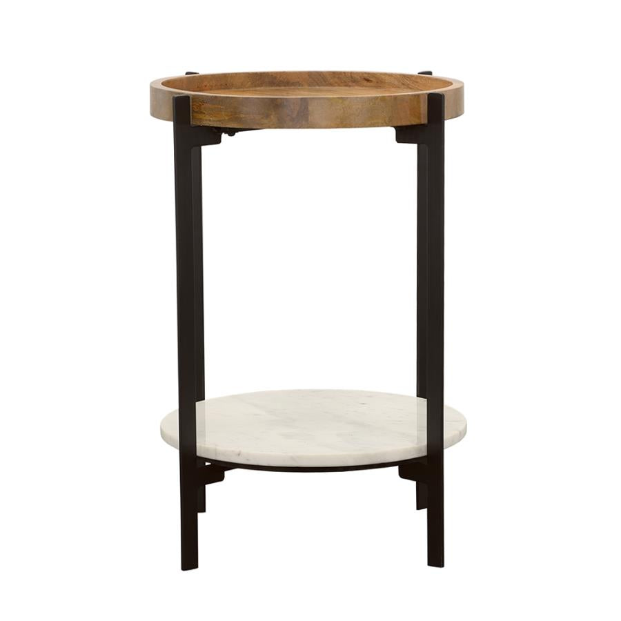 Adhvik Brown Side Table