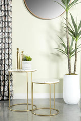 Vivienne Gold 2 Pc Nesting Table