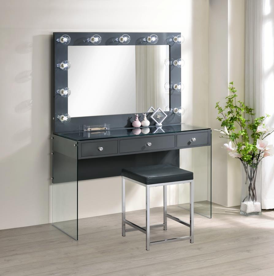 Afshan Grey Vanity Table & Mirror