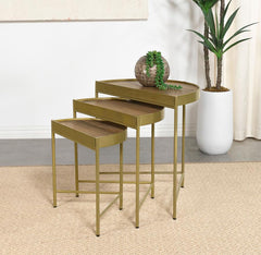 Tristen Brown 3 Pc Nesting Table