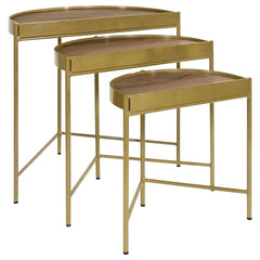 Tristen Brown 3 Pc Nesting Table