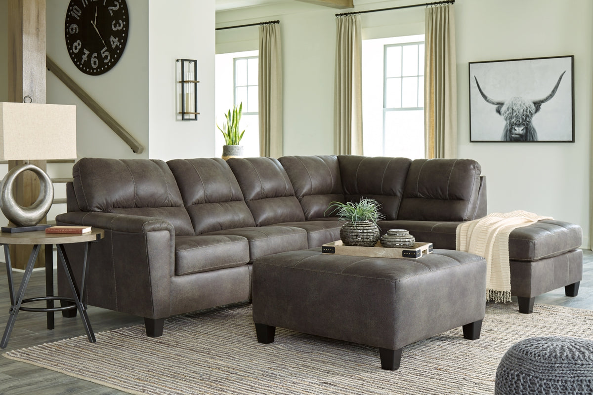 Navi 2-Piece Sectional with Ottoman - PKG007393