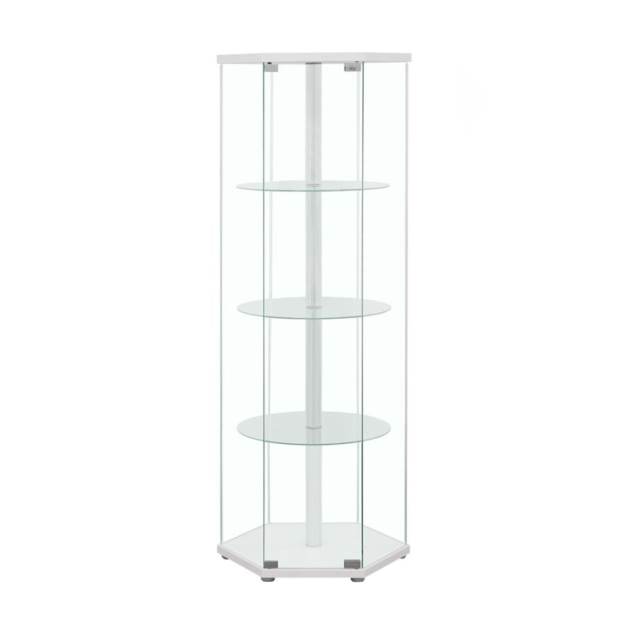 Zahavah White Curio Cabinet