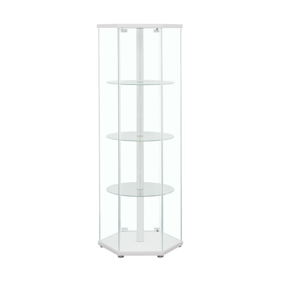 Zahavah White Curio Cabinet