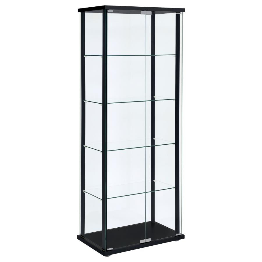 Delphinium Black Curio Cabinet