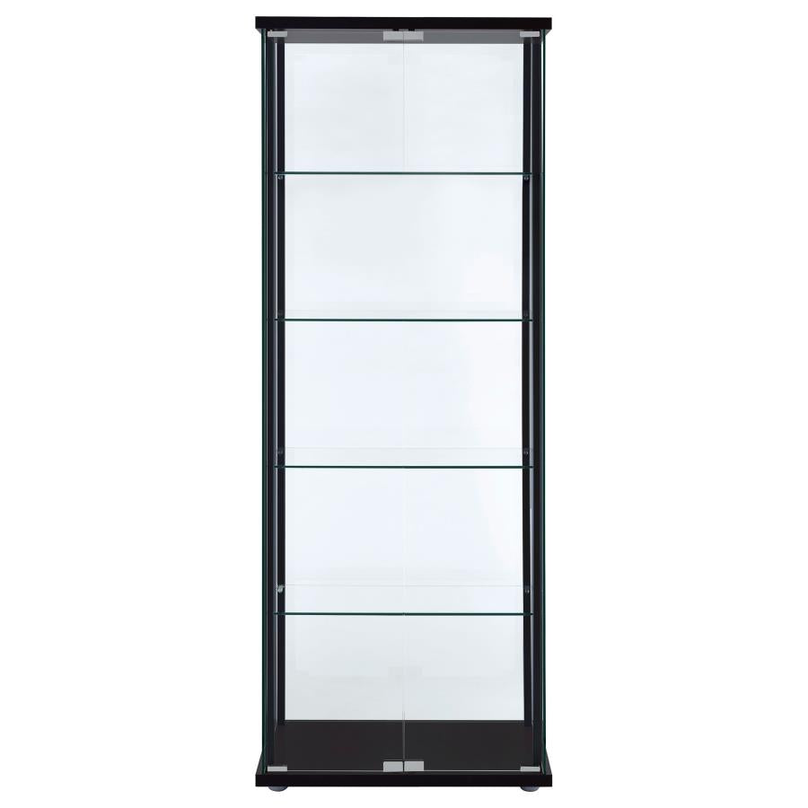 Delphinium Black Curio Cabinet