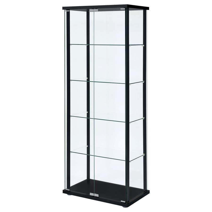Delphinium Black Curio Cabinet