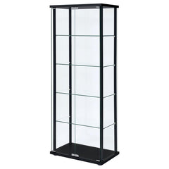 Delphinium Black Curio Cabinet