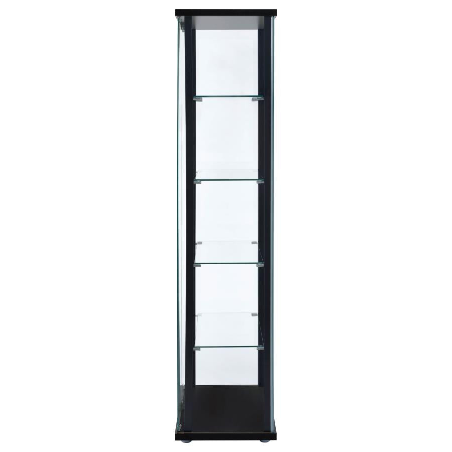Delphinium Black Curio Cabinet