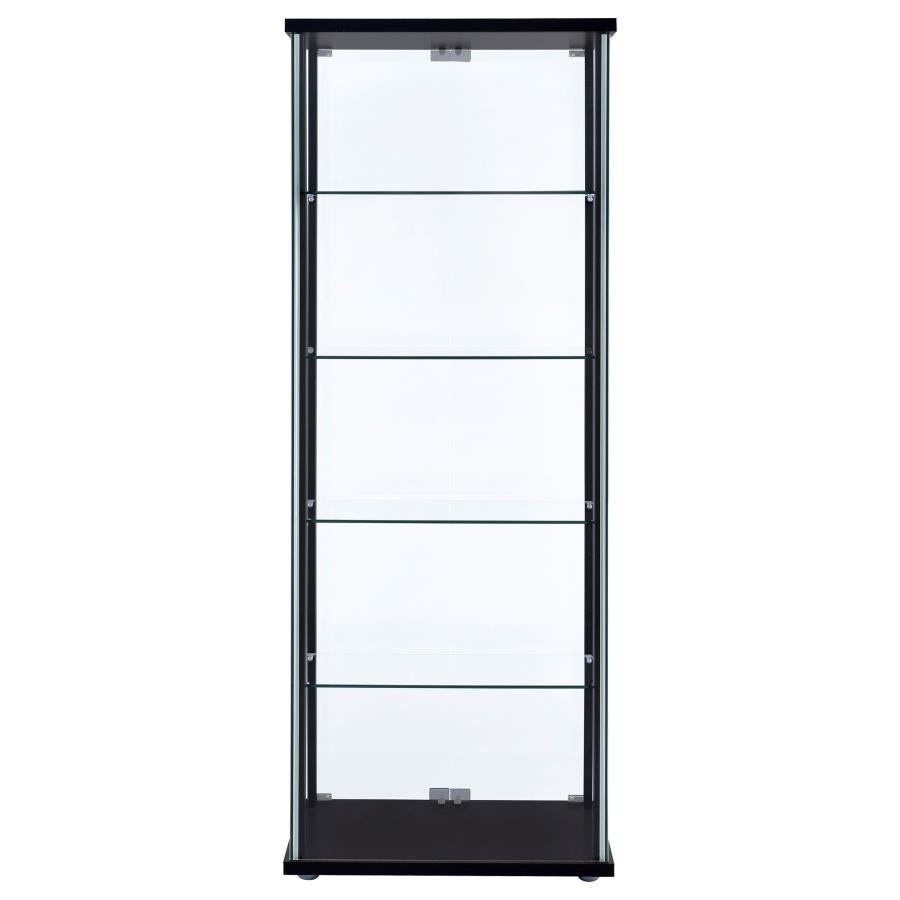 Delphinium Black Curio Cabinet