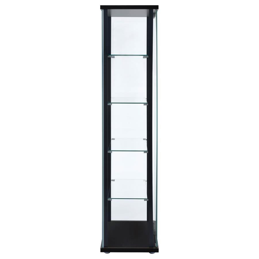 Delphinium Black Curio Cabinet