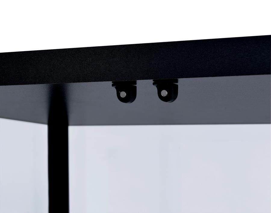 Delphinium Black Curio Cabinet