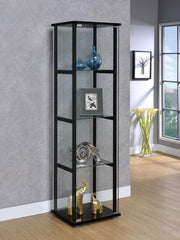 Cyclamen Black Curio Cabinet