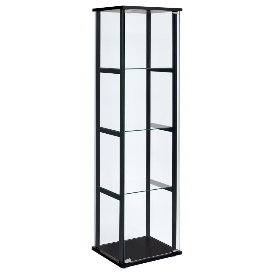 Cyclamen Black Curio Cabinet