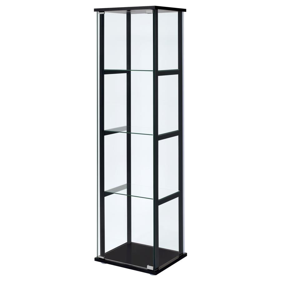 Cyclamen Black Curio Cabinet