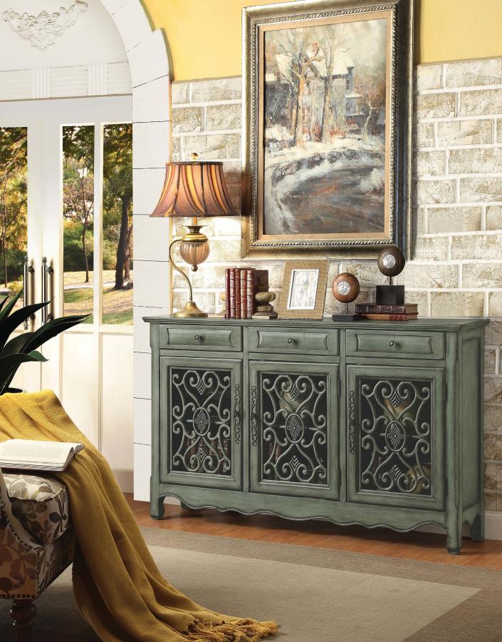 Madeline Green Accent Cabinet