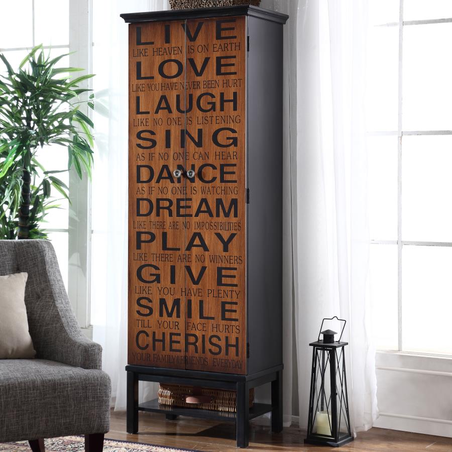 Lovegood Brown Tall Accent Cabinet
