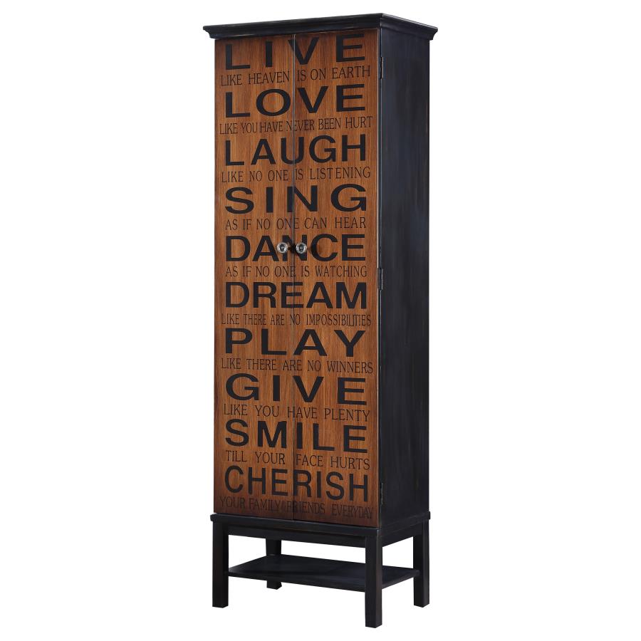 Lovegood Brown Tall Accent Cabinet