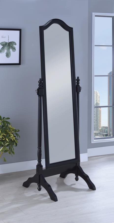 Cabot Black Cheval Mirror