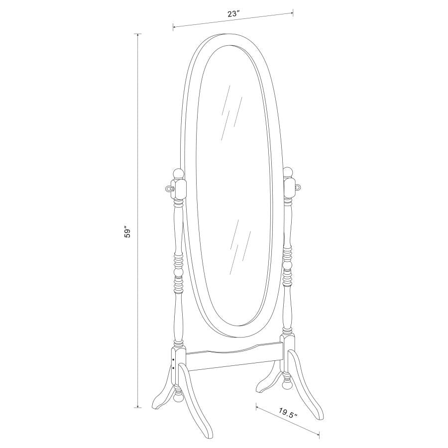 Foyet White Cheval Mirror