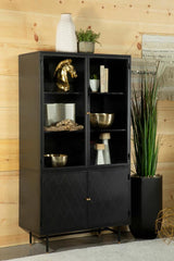 Santiago Black Tall Accent Cabinet