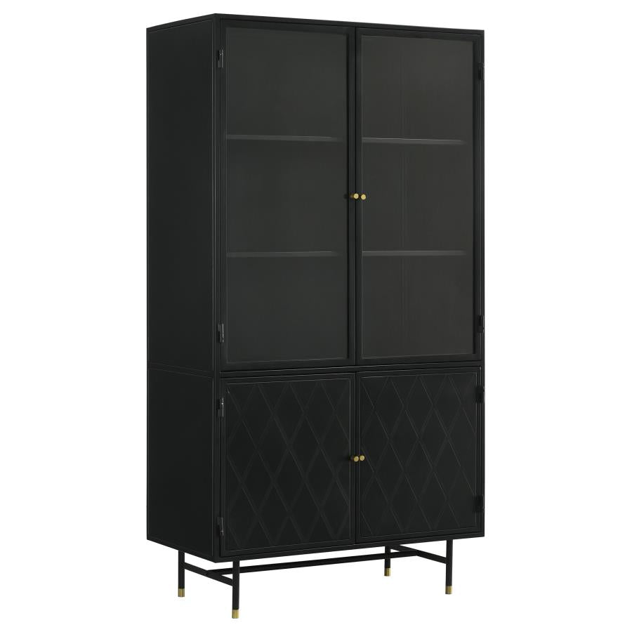 Santiago Black Tall Accent Cabinet