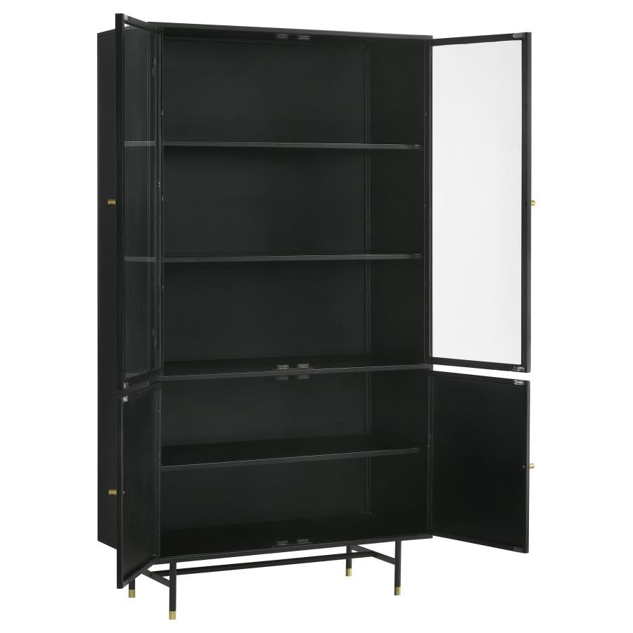 Santiago Black Tall Accent Cabinet