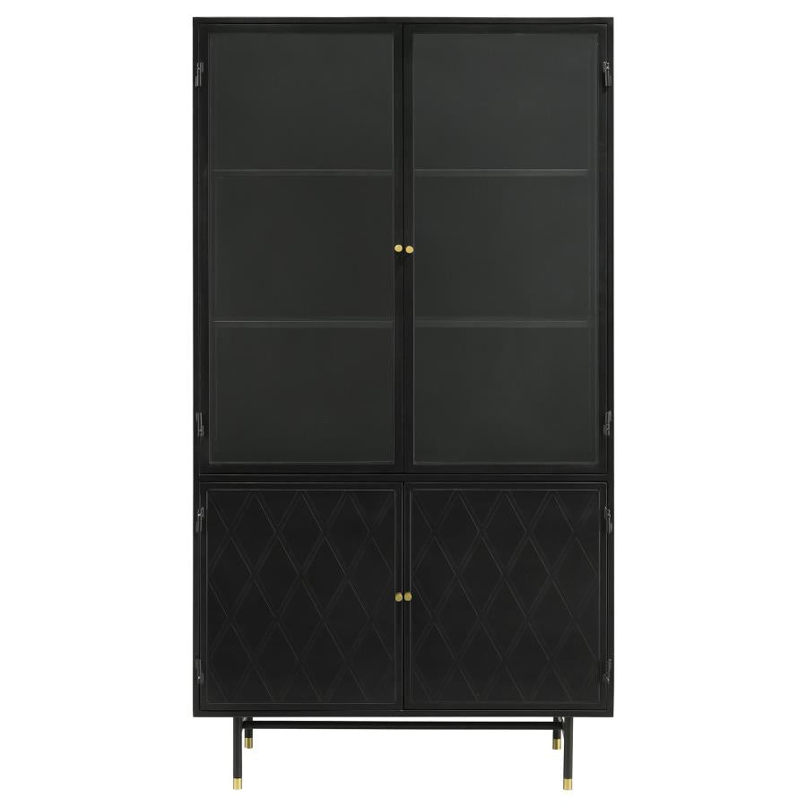 Santiago Black Tall Accent Cabinet