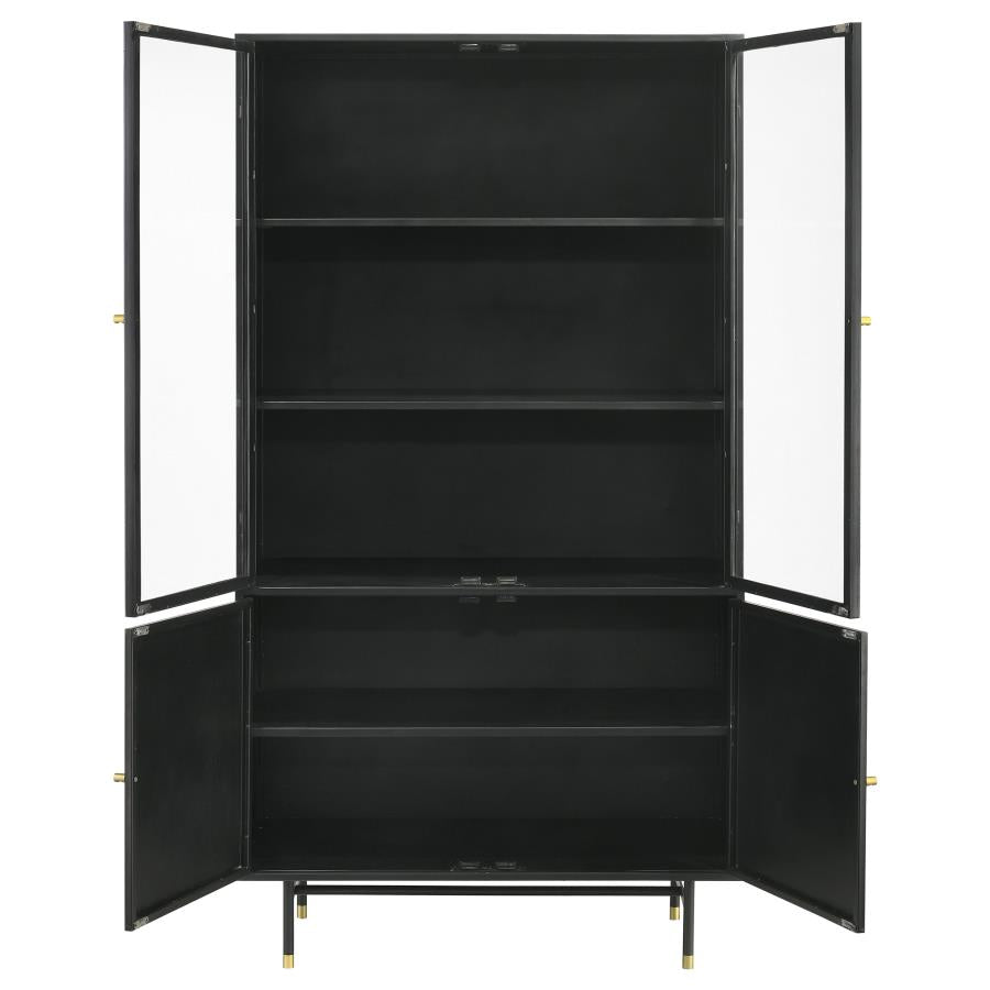 Santiago Black Tall Accent Cabinet