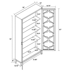 Mckellen White Tall Accent Cabinet