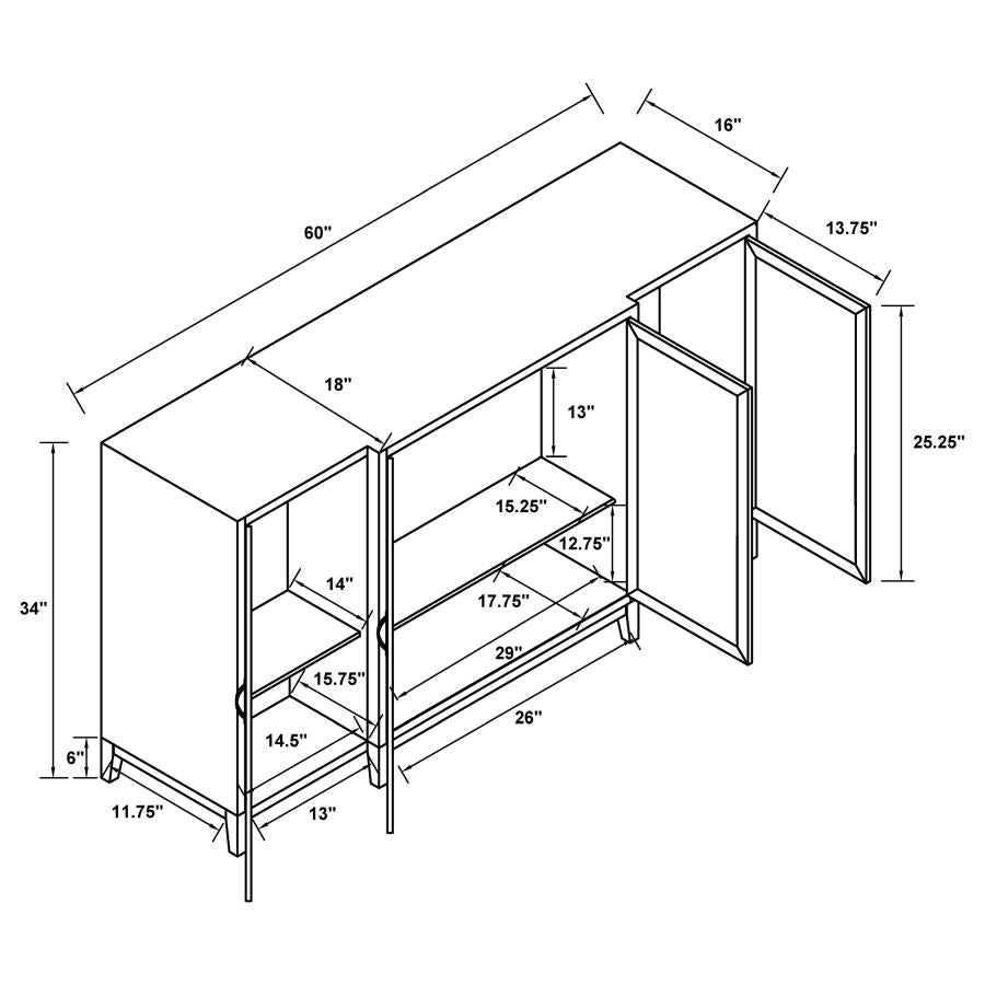 Mckellen White Accent Cabinet