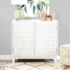 Gambon White Accent Cabinet