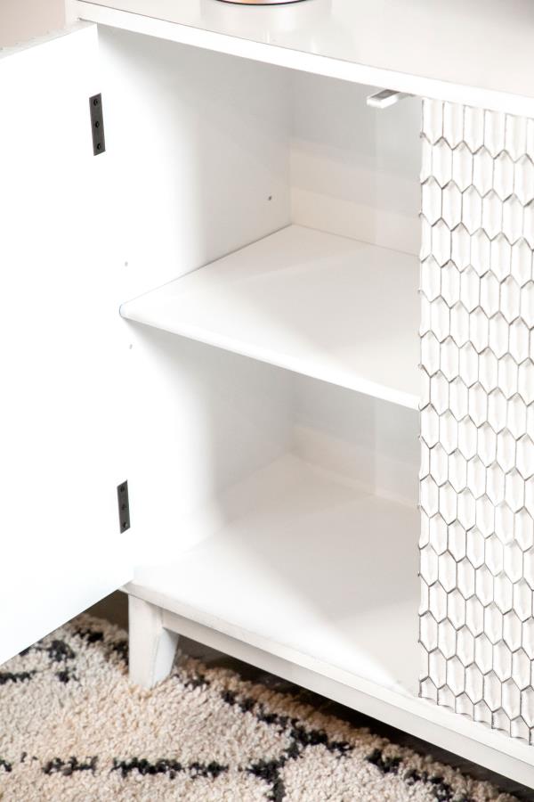 Gambon White Accent Cabinet