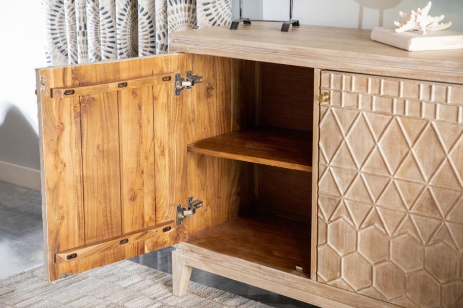 Eberto Brown Accent Cabinet