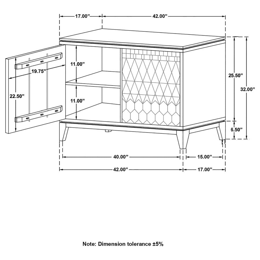 Eberto Brown Accent Cabinet