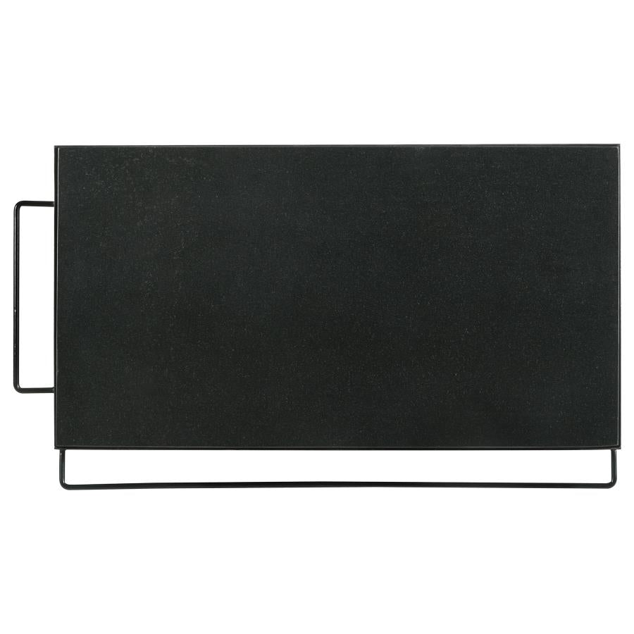 Evander Black Kitchen Cart