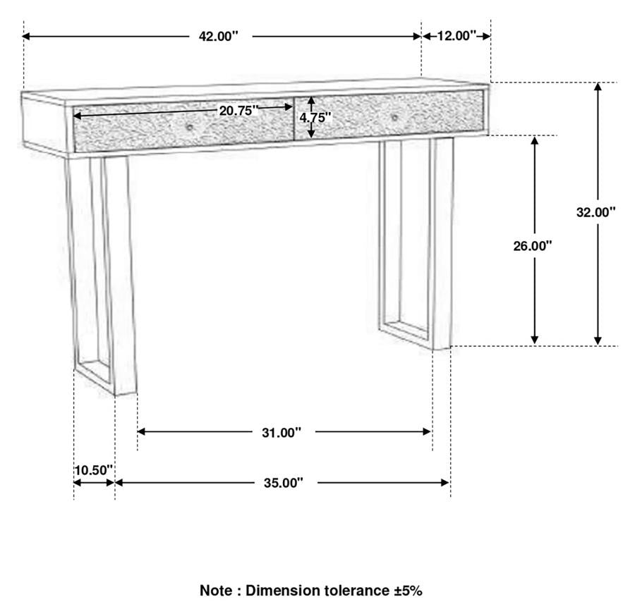 Draco Brown Console Table
