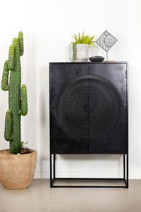 Jenna Black Accent Cabinet