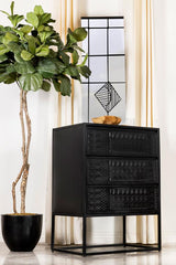 Alcoa Black Tall Accent Cabinet