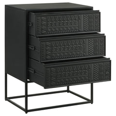 Alcoa Black Tall Accent Cabinet