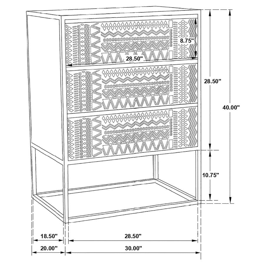 Alcoa Black Tall Accent Cabinet